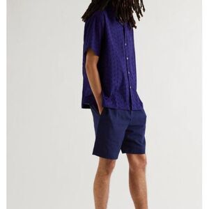 𝅺post-imperial Men's Blue Ikeja Printed Cotton Shorts